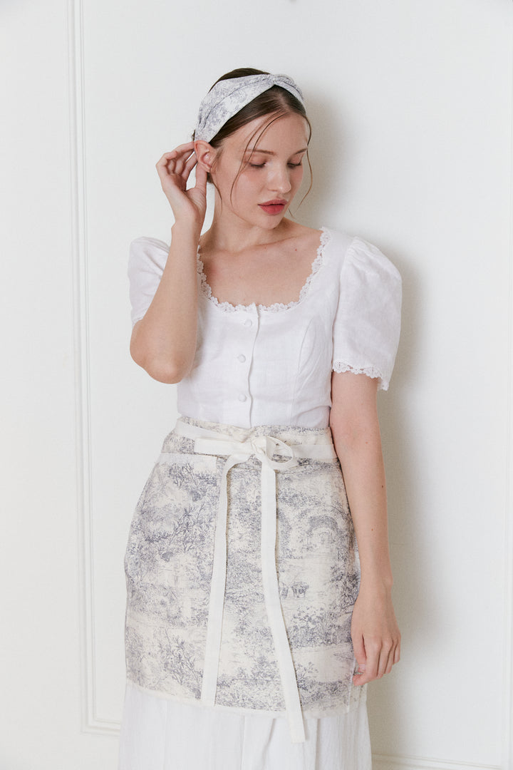 Classic Toile Half Apron