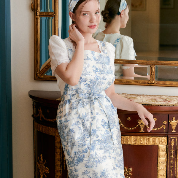 Classic Toile de Jouy Waterproof Apron