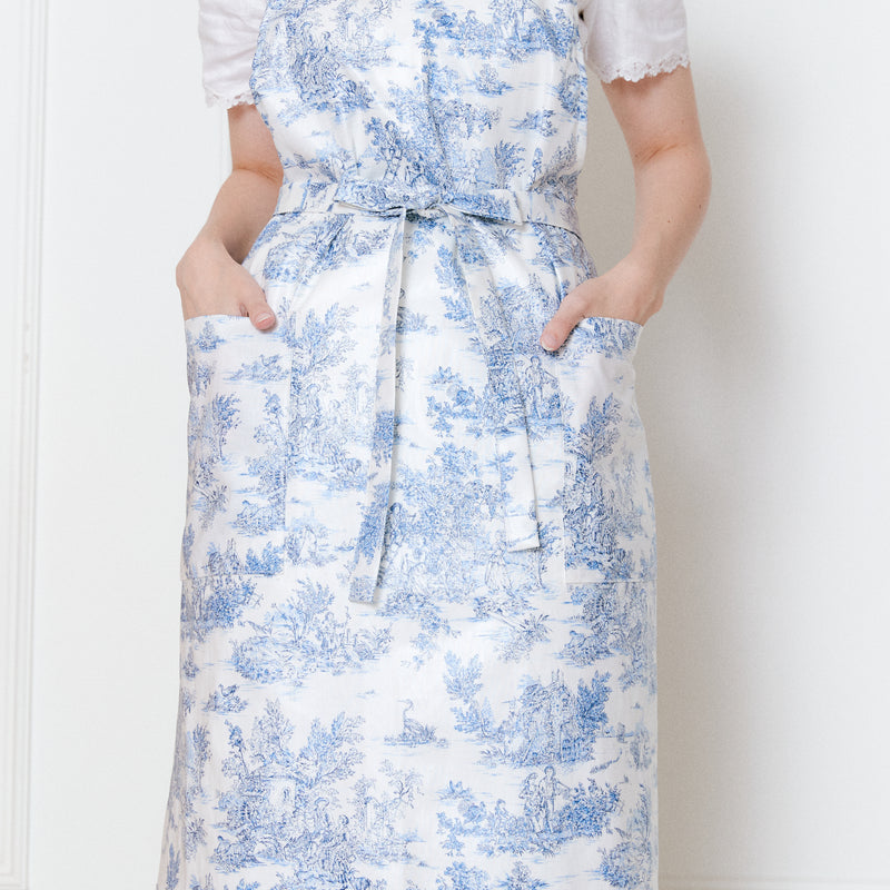 Classic Toile de Jouy Waterproof Apron