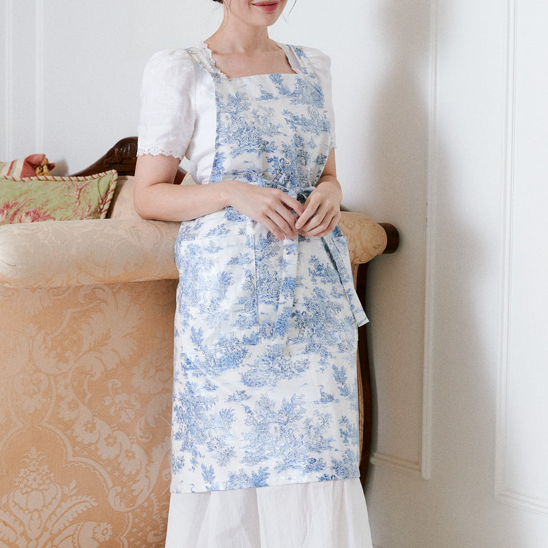 Classic Toile de Jouy Waterproof Apron