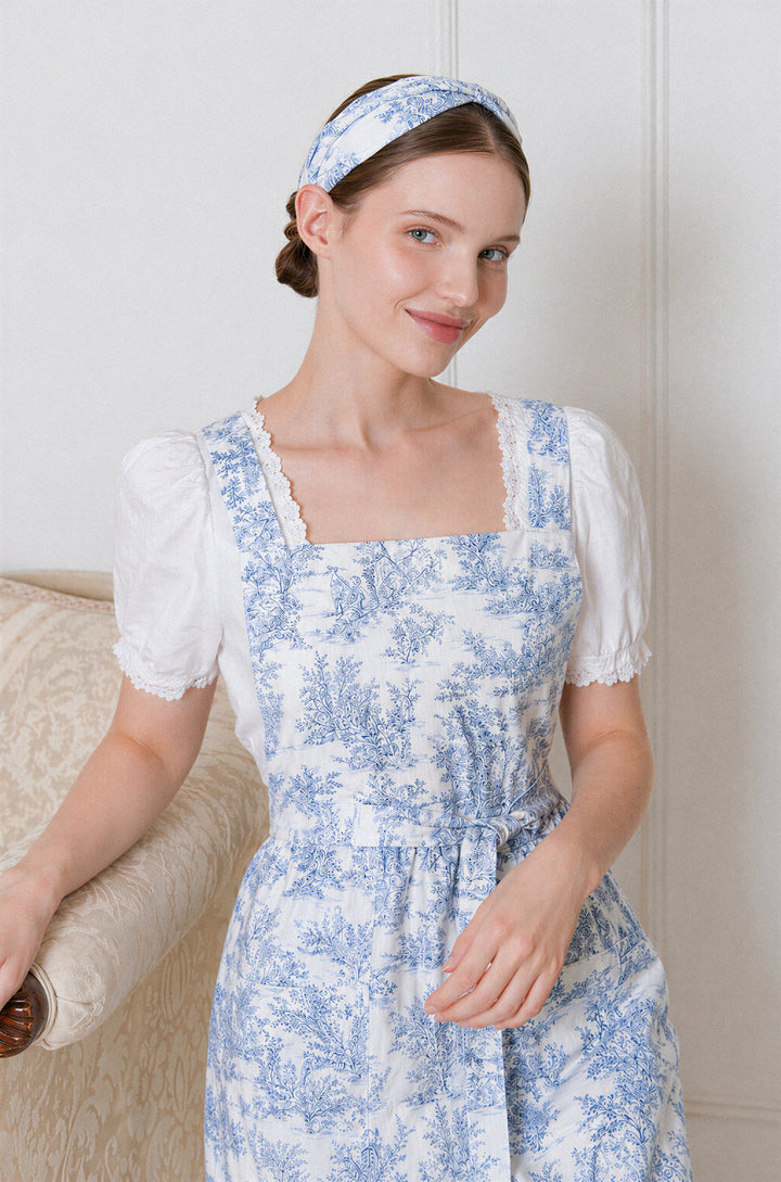Vintage Blue Toile Waterproof Apron