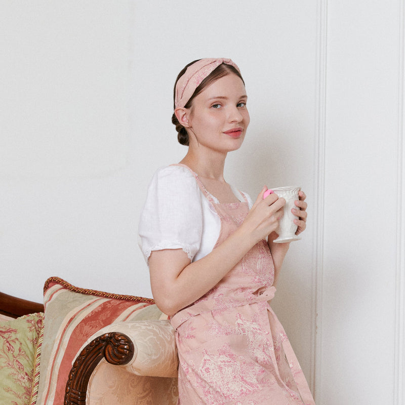 Pink Toile de Jouy Waterproof Apron